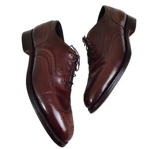 Johnston & Murphy Crown Aristocraft Shoes Mens Size 9 Brown Wingtip Oxford